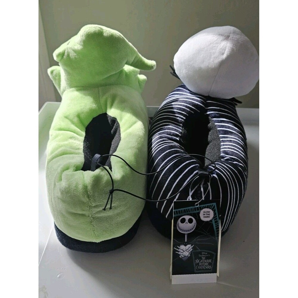The Nightmare Before Christmas Oogie And Jack Glow In The Dark Slippers sz: 7/8 - Picture 3 of 3